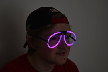 Assorted Glow Stick Eye Glasses Bracelets Bulk Pack- 50 Pairs